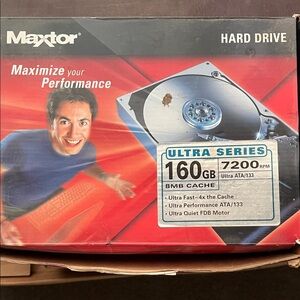 160GB Hard Drive - Red and Silver